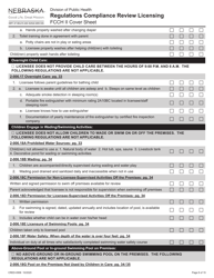 Form CRED-0958 Regulations Compliance Review Licensing - Fcch II Cover Sheet - Nebraska, Page 8