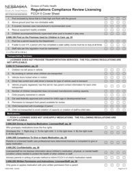 Form CRED-0958 Regulations Compliance Review Licensing - Fcch II Cover Sheet - Nebraska, Page 9