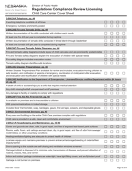 Form CRED-0964 Regulations Compliance Review Licensing - Child Care Center Cover Sheet - Nebraska, Page 13