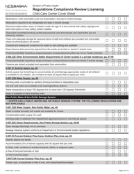 Form CRED-0964 Regulations Compliance Review Licensing - Child Care Center Cover Sheet - Nebraska, Page 15
