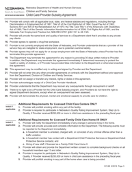 Form CC-9B Child Care Provider Subsidy Agreement - Nebraska, Page 3