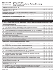 Form CRED-0959 Regulations Compliance Review Licensing - Fcch I Cover Sheet - Nebraska, Page 12