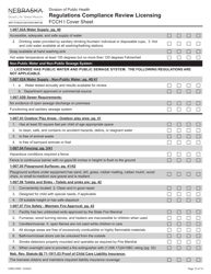 Form CRED-0959 Regulations Compliance Review Licensing - Fcch I Cover Sheet - Nebraska, Page 13