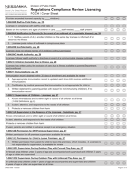 Form CRED-0959 Regulations Compliance Review Licensing - Fcch I Cover Sheet - Nebraska, Page 5