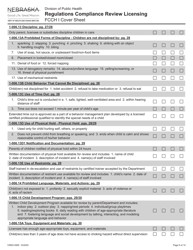 Form CRED-0959 Regulations Compliance Review Licensing - Fcch I Cover Sheet - Nebraska, Page 6