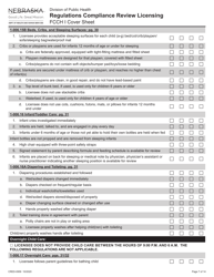 Form CRED-0959 Regulations Compliance Review Licensing - Fcch I Cover Sheet - Nebraska, Page 7