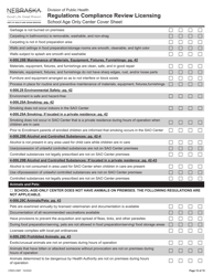 Form CRED-0967 Regulations Compliance Review Licensing - School Age Only Center Checklist With Cover Sheet - Nebraska, Page 12