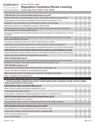 Form CRED-0967 Regulations Compliance Review Licensing - School Age Only Center Checklist With Cover Sheet - Nebraska, Page 13