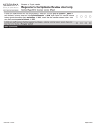 Form CRED-0967 Regulations Compliance Review Licensing - School Age Only Center Checklist With Cover Sheet - Nebraska, Page 15