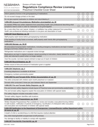 Form CRED-0965 Regulations Compliance Review Licensing - Preschool Checklist Cover Sheet - Nebraska, Page 10