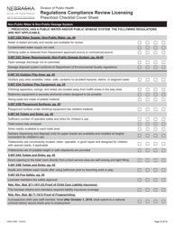 Form CRED-0965 Regulations Compliance Review Licensing - Preschool Checklist Cover Sheet - Nebraska, Page 13
