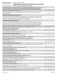 Form CRED-0965 Regulations Compliance Review Licensing - Preschool Checklist Cover Sheet - Nebraska, Page 6