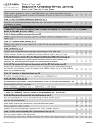 Form CRED-0965 Regulations Compliance Review Licensing - Preschool Checklist Cover Sheet - Nebraska, Page 8