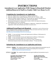 Document preview: Amendment to an Application for Change in Household Member Addition/Removal of Staff in a Family Child Care Home I or Ii - Nebraska