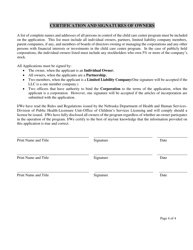 Application for a School Age Only Center License - Nebraska, Page 6