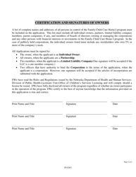 &quot;Application for a Family Child Care Home I License&quot; - Nebraska, Page 6