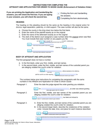 Document preview: Instructions for Form DC6:5.20 Affidavit and Application for Order to Show Cause (Support) - Nebraska