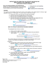 Instructions for Form DC6:5.32 Affidavit and Motion for Bench Warrant and Commitment to Issue - Nebraska