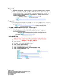 Instructions for Form DC6:5.32 Affidavit and Motion for Bench Warrant and Commitment to Issue - Nebraska, Page 2