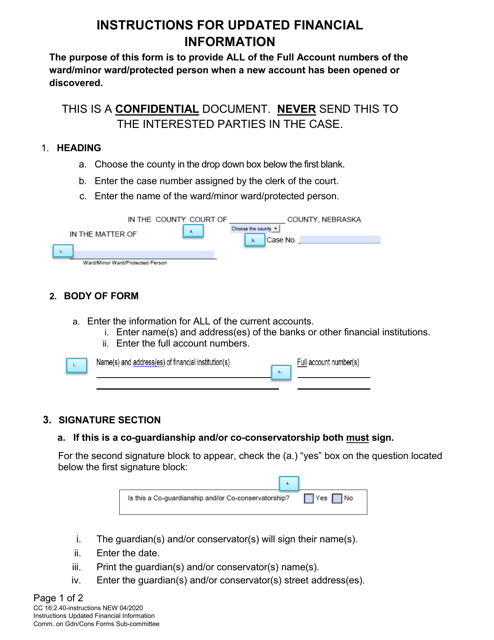 Form CC16:2.40  Printable Pdf