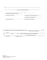Form DC6:11.3 Consent for the Name Change of a Minor Child - Nebraska, Page 2
