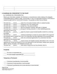 Form CH6ART14APP14 Appendix 14 Initial Guardian Ad Litem Report in a Proceeding Under the Nebraska Probate Code - Nebraska, Page 2