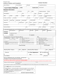 Form CH6ART14APP5A-5E Manual Uniform Citation and Complaint - Nebraska, Page 4