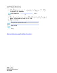 Instructions for Form DC4:7 Motion to Dismiss - Nebraska, Page 2