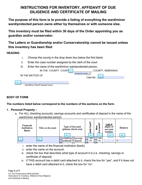 Form CC16:2.9  Printable Pdf