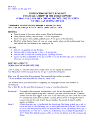 Document preview: Instructions for Form DC6:5.2 Financial Affidavit for Child Support - Nebraska (English/Vietnamese)