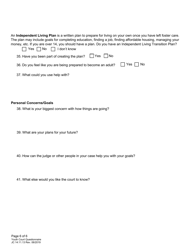 Form JC14:11.13 Youth Court Questionnaire (Under 19) - Nebraska, Page 6