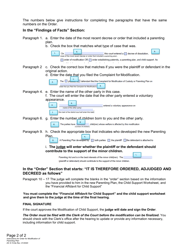 Instructions for Form DC6:15.8 Order for Modification (Parenting Plan) - Nebraska, Page 2