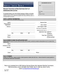 Document preview: Form NSBC1:08 Request Certified or Non-certified Copy of Admissions Application - Nebraska