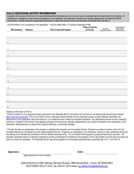 Form ASD3:04 Attorney's Form to Request a Reinstatement of Membership Status (From &quot;suspended to Inactive&quot; and From &quot;suspended to Active&quot;) - Nebraska, Page 2
