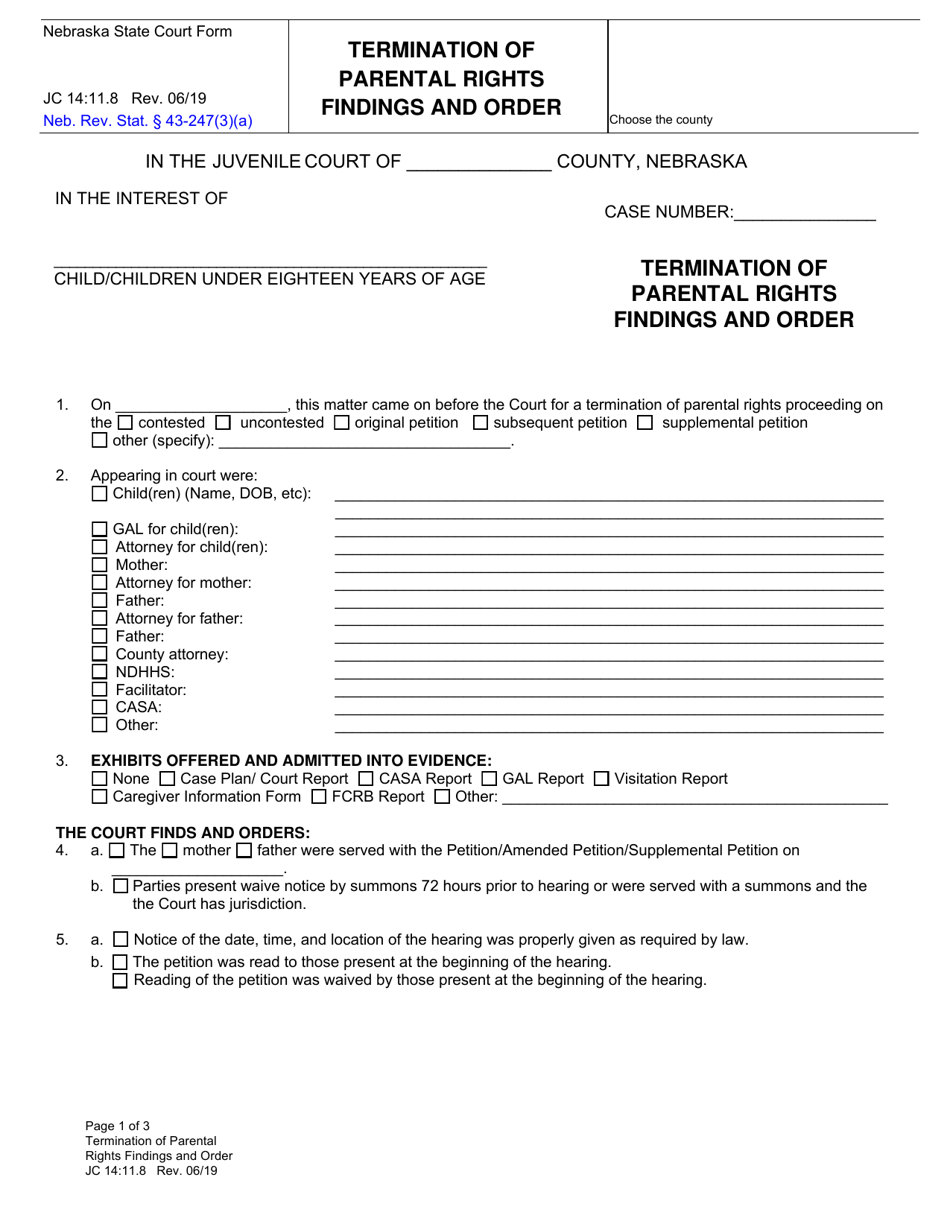 form jc14118 download fillable pdf or fill online termination of