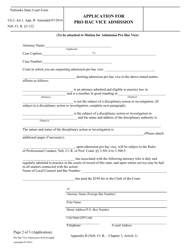 Form CH3ART1APPB Motion for Pro Hac Vice Admission - Nebraska, Page 2