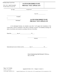 Form CH3ART1APPB Motion for Pro Hac Vice Admission - Nebraska, Page 3