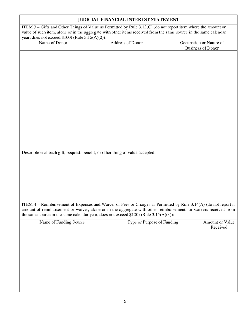 Form CH5ART3APPC Judicial Financial Interest Statement - Nebraska, Page 6