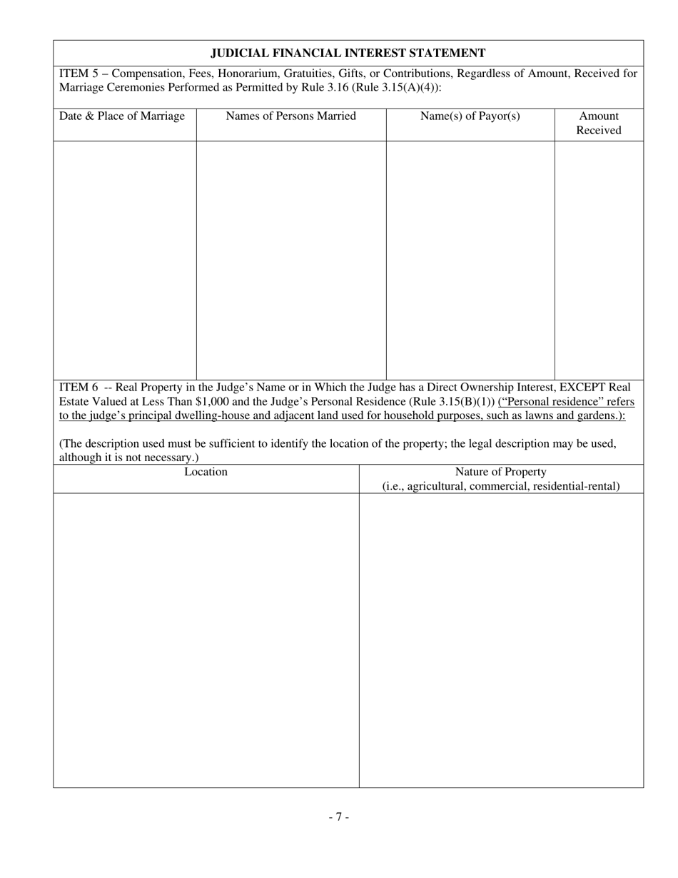 Form CH5ART3APPC Judicial Financial Interest Statement - Nebraska, Page 7