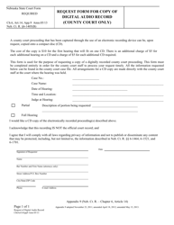 Document preview: Form CH6ART14APP9 Request Form for Copy of Digital Audio Record (County Court Only) - Nebraska