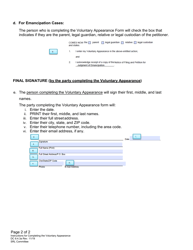 Instructions for Form DC6:4.3 Voluntary Appearance - Nebraska, Page 2