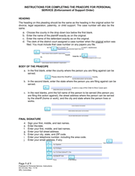Document preview: Instructions for Form DC6:5.22 Praecipe for Personal Service - Nebraska
