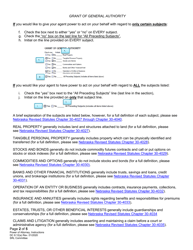 Instructions for Form DC6:12 Nebraska Power of Attorney - Nebraska, Page 2