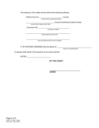 Form DC6:5.28 Order to Show Cause (Visitation) - Nebraska, Page 2