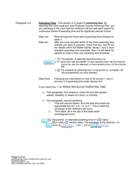 Instructions for Form DC6:5.37 Parenting Plan Parent-Created (Joint Legal and Joint Physical Custody) - Nebraska, Page 2