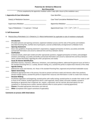Form ODR-PA-F-044 Parenting Act Apprentice Mediator Self-evaluation - Nebraska