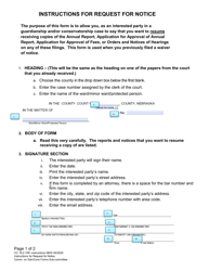 Document preview: Instructions for Form CC16:2.10R Request for Notice - Nebraska