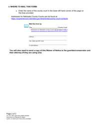 Instructions for Form CC16:2.10R Request for Notice - Nebraska, Page 2