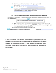 Instructions for Form CC16:2.37M Packet Me - Guardianship for a Minor With No Control Over the Estate of the Minor Ward Annual Report - Nebraska, Page 2