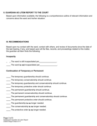 Form CH6ART14APP15 Subsequent Guardian Ad Litem Report in a Guardianship, Conservatorship, Protective, or Probate Proceeding - Nebraska, Page 3